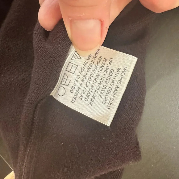 OLIVIA SKY Brown Ribbed Open Knit Cardigan size medium - Picture 9 of 9